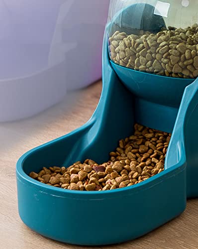 Pet Bowl 3.8L Pet Dog Cat Feeder Drinker Bowl for Dogs Drinking Water Bottle Kitten Bowls Slow Food Feeding Container Pet Supplies Pet Bowl Set (Size : Blue Water)