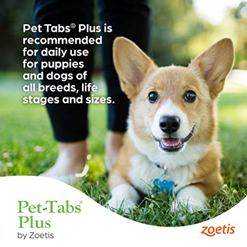 Pet-Tabs Plus Multivitamin and Mineral Supplement for Puppies and Dogs of all Sizes and Life Stages, Chewable Tablet, 180 Count Bottle