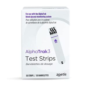 alphatrak 3 test strips for use with alphatrak 3 blood glucose monitoring system for cats and dogs, 50 test strips