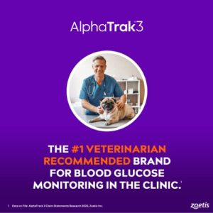 AlphaTrak 3 Test Strips for Use with AlphaTrak 3 Blood Glucose Monitoring System for Cats and Dogs, 50 Test Strips