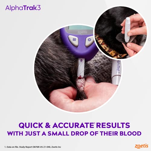 AlphaTrak 3 Test Strips for Use with AlphaTrak 3 Blood Glucose Monitoring System for Cats and Dogs, 50 Test Strips