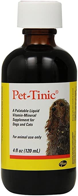 Pfizer Animal Pet-Tinic Vitamin-Mineral Supplement for Dogs and Cats, 4-Ounce by Pfizer Animal