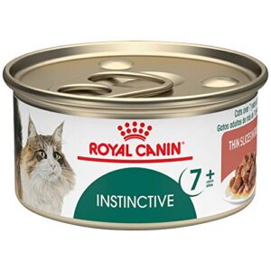 royal canin feline health nutrition instinctive 7+ thin slices in gravy canned cat food, 3 oz can