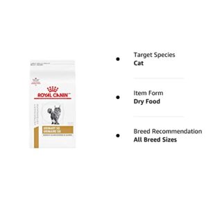 Royal Canin Veterinary Diet Feline Urinary SO Moderate Calorie Dry Cat Food 3.3 lb bag