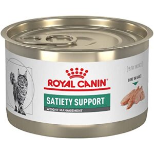 royal canin veterinary diet satiety support weight management loaf in sauce wet cat food, 5.1 oz, case of 24, 24 x 5.1 oz