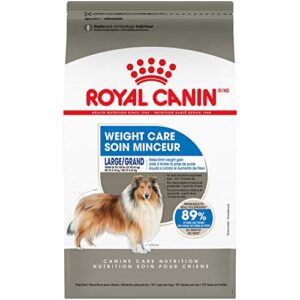 royal canin large weight care adult dry dog food for large breeds, 30 lb bag