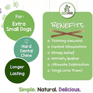 Nature Gnaws Extra Thin Bully Sticks for Dogs - Premium Natural Beef Dental Bones - Long Lasting Dog Chew Treats for Small Dogs & Puppies - Rawhide Free