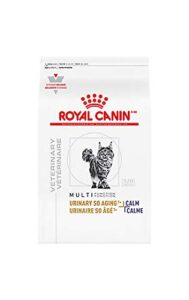 royal canin veterinary diet feline urinary so aging 7+ + calm dry cat food 6.6 lb