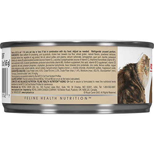 Royal Canin Aging 12+ Loaf in Sauce Canned Cat Food, 5.8 oz cans 24-count