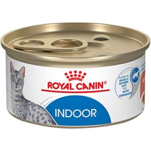royal canin adult feline health nutrition morsels in gravy cat food for indoor cats, 3 oz cans 24-ct