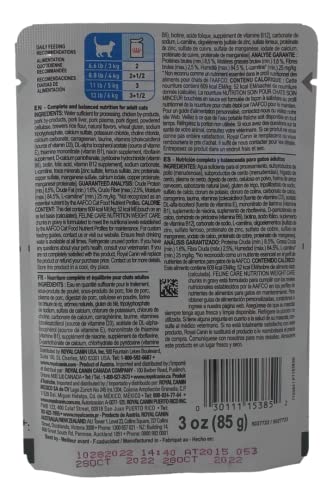 Royal Canin Chunks in Gravy Cat Food 2 Flavor 6 Pouch Sampler, (3) Each: Digest Sensitive, Weight (3 Ounces) - Plus Catnip Toy and Fun Facts Booklet Bundle