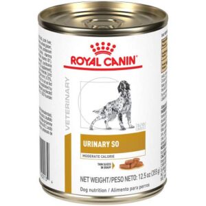 royal canin canine urinary so moderate calorie thin slices in gravy canned dog food, 12.5 oz