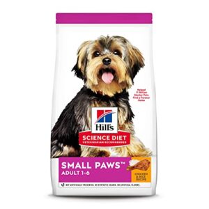 hill’s science diet dry dog food, adult, small paws for small breed dogs, chicken meal & rice, 4.5 lb. bag