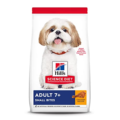 Hill's Science Diet Dry Dog Food, Adult 7+ for Senior Dogs, Small Bites, Chicken Meal, Barley & Brown Rice Recipe, 5 lb Bag