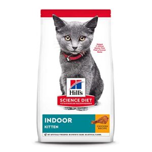 hill’s science diet dry cat food, kitten, indoor, chicken recipe, 7 lb