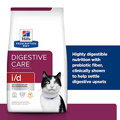 Hill's Prescription Diet i/d Digestive Care Chicken Flavor Dry Cat Food, Veterinary Diet, 8.5 lb. Bag