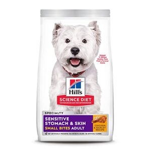 hill’s science diet adult sensitive stomach and skin, small bites dry dog food, chicken & barley recipe, 30 lb. bag