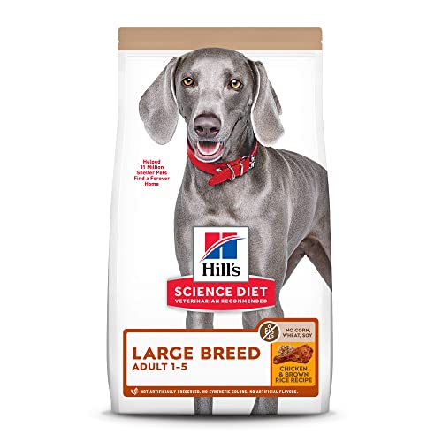 Hill's Science Diet Adult No Corn, Wheat or Soy Large Breed Dry Dog Food, Chicken Recipe, 30 lb Bag