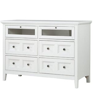 bowery hill modern wood relaxed traditional soft white media chest