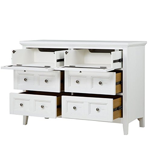 BOWERY HILL Modern Wood Relaxed Traditional Soft White Media Chest