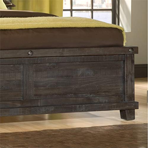 BOWERY HILL Modern Styled Queen Wood Panel Bed in Espresso Finish