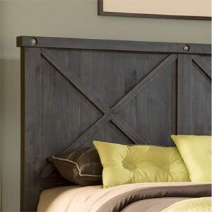 BOWERY HILL Modern Styled Queen Wood Panel Bed in Espresso Finish