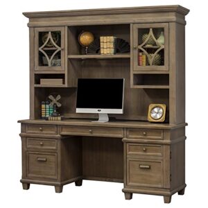 BOWERY HILL Traditional Wood Brown Credenza Constructed of Solid Pine