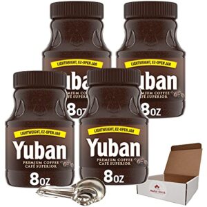 yuban instant coffee traditional roast bulk pack with spoons – 32 ounces total – for drinking or cooking – comes in maple hills market protective box