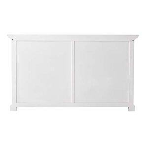 BOWERY HILL Mahogany Wood Buffet with 2 Drawers in Classic White