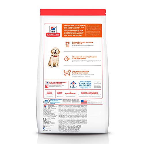 Hill's Science Diet Dry Dog Food, Puppy, Large Breeds, Chicken Meal and Oats Recipe, 30 lb. Bag