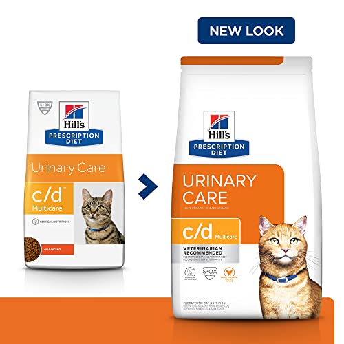 Hill's Prescription Diet c/d Multicare Urinary Care with Chicken Dry Cat Food, Veterinary Diet, 17.6 lb. Bag (Packaging May Vary)