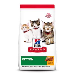 hill’s science diet dry cat food, kitten, chicken recipe, 7 lb. bag