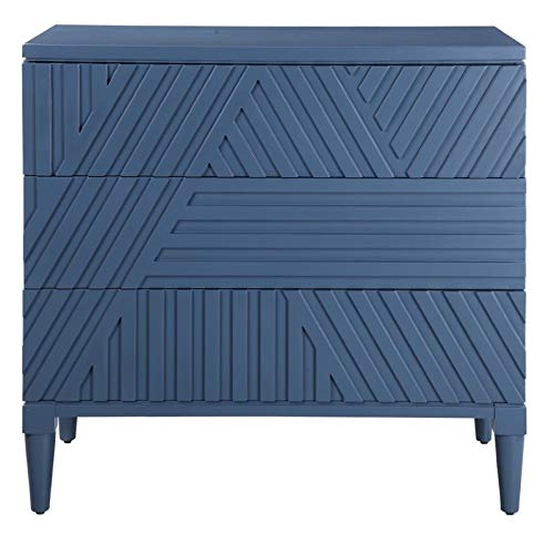 BOWERY HILL Contemporary Drawer Chest in Deep Sea Blue