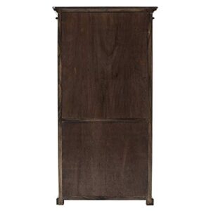 BOWERY HILL Coastl Styled Wooden Bookcase in Black Wash Finish