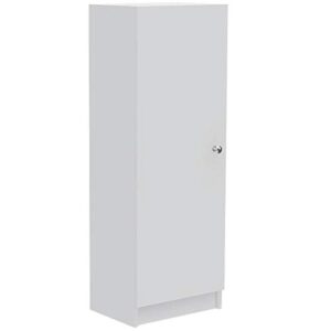 bowery hill contemporary kitchen 47″ high utility storage pantry cabinet in white