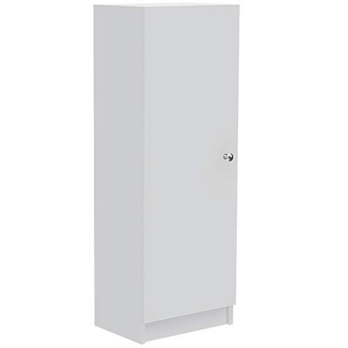 BOWERY HILL Contemporary Kitchen 47" High Utility Storage Pantry Cabinet in White