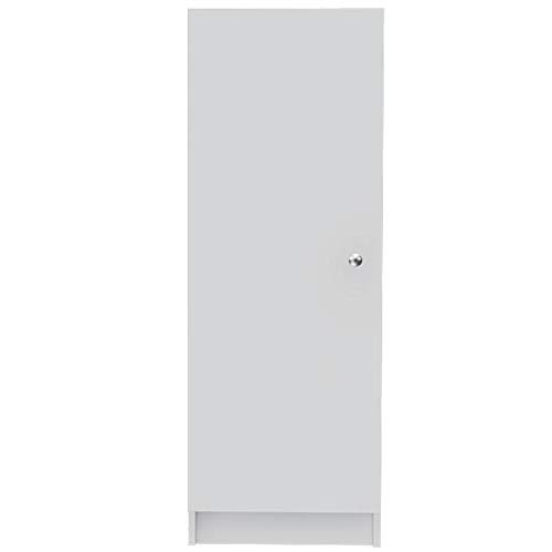 BOWERY HILL Contemporary Kitchen 47" High Utility Storage Pantry Cabinet in White