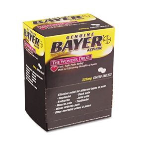 bayer bxbg50 aspirin tablets, two-pack (box of 50)
