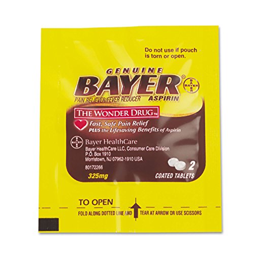 Bayer BXBG50 Aspirin Tablets, Two-Pack (Box of 50)