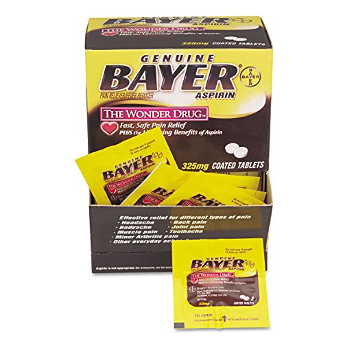 Bayer BXBG50 Aspirin Tablets, Two-Pack (Box of 50)