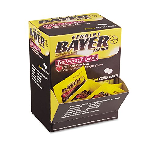 Bayer BXBG50 Aspirin Tablets, Two-Pack (Box of 50)