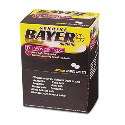 Bayer BXBG50 Aspirin Tablets, Two-Pack (Box of 50)