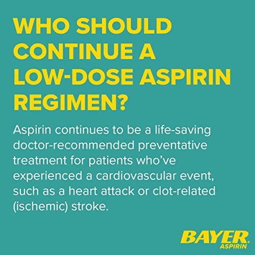 Aspirin Regimen Bayer 81mg Enteric Coated Tablets, #1 Doctor Recommended Aspirin Brand, Pain Reliever,300 Count