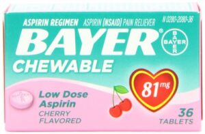 bayer chewable low dose baby aspirin cherry 81 mg 36-count (pack of 3)
