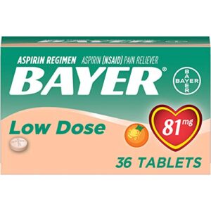 bayer bayer children’s aspirin chewable low dose orange, orange 36 tabs 81 mg