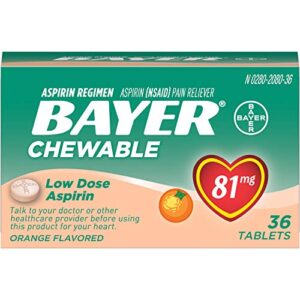 Bayer Bayer Children's Aspirin Chewable Low Dose Orange, Orange 36 tabs 81 mg