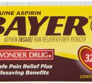 Genuine Bayer Aspirin 325mg Tablets, 50-Count (Pack of 2)