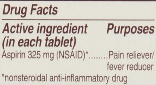 Genuine Bayer Aspirin 325mg Tablets, 50-Count (Pack of 2)