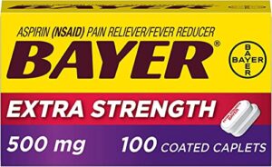 bayer extra strength bayer 500mg, 100 count – pack of 2