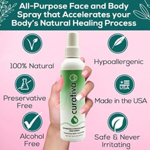 Curativa Bay .02% Hypochlorous Skin Spray, Clear Skin, Most effective For Total Skin Health and the Base for all Skin Care. 100% Organic, Made in USA, Produces Great Results 8 OZ.